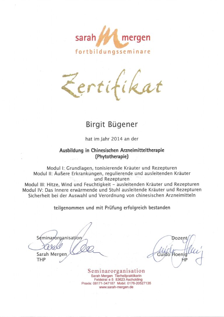 Birgit Bügener - Heilpraktikerin in Jena - _0004_chin Phyto 2014 Guido Hoenig